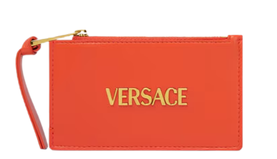 Versace Tag Zip Card Holder