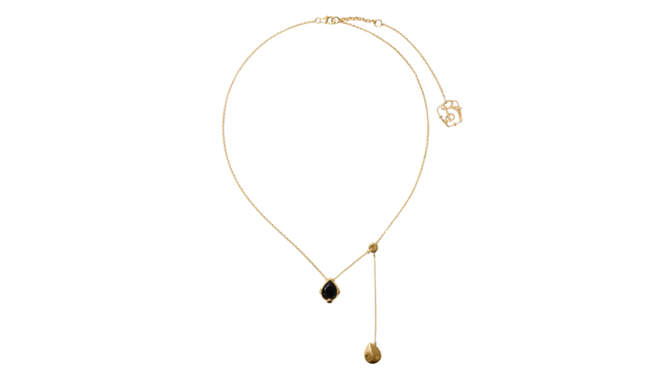 Onyx Shield Pendant Necklace