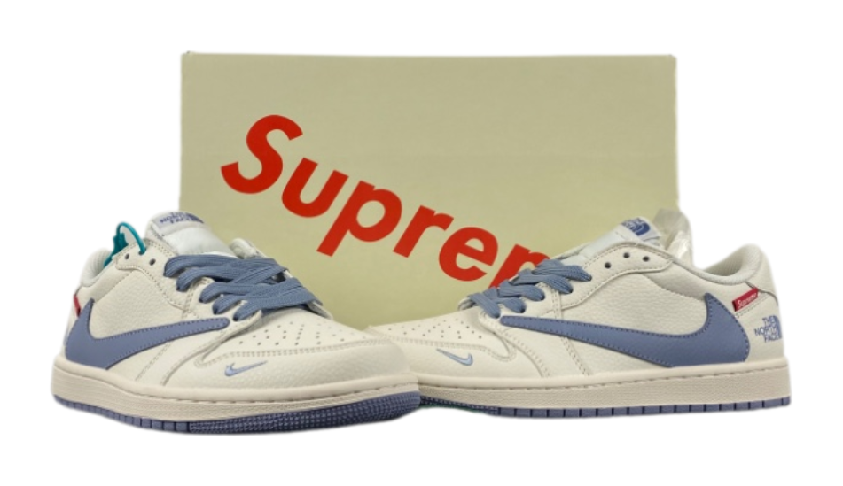 Travis Scott x Air Jordan 1 Low White Blue