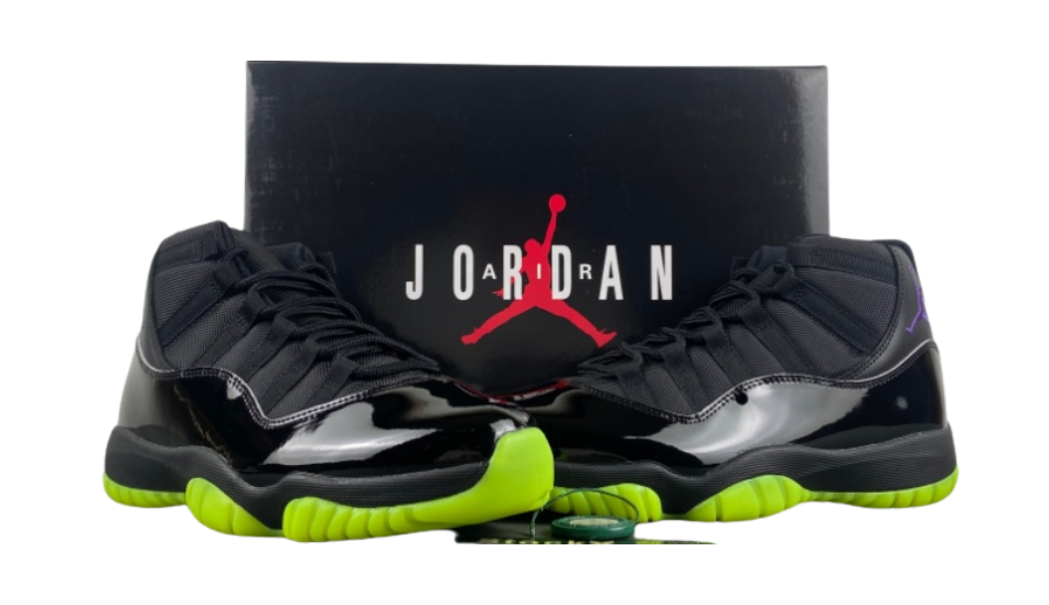 Air Jordan 11 Black Fluorescent Green