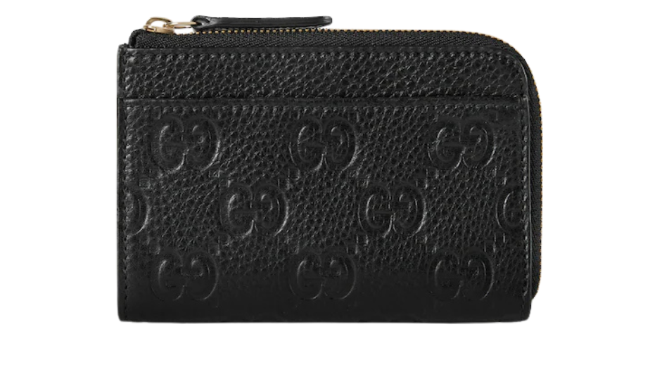 GG Emblem zip card case