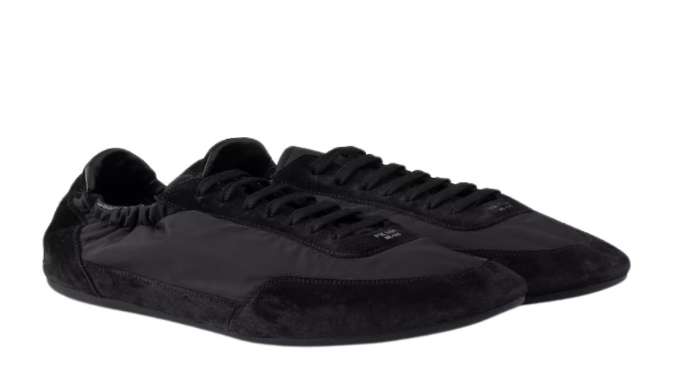 Collapse Re-Nylon and suede sneakers