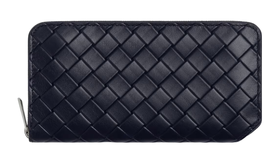 Intrecciato Stamp Zip Around Wallet