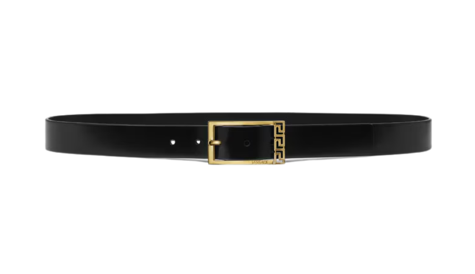 Greca Leather Belt 3 cm