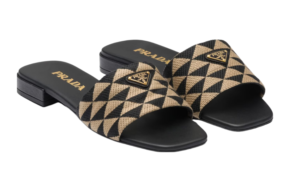 Embroidered fabric slides