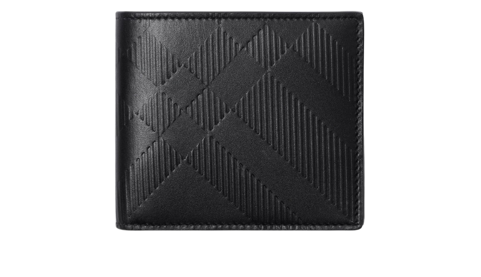 Embossed Check Bifold Wallet