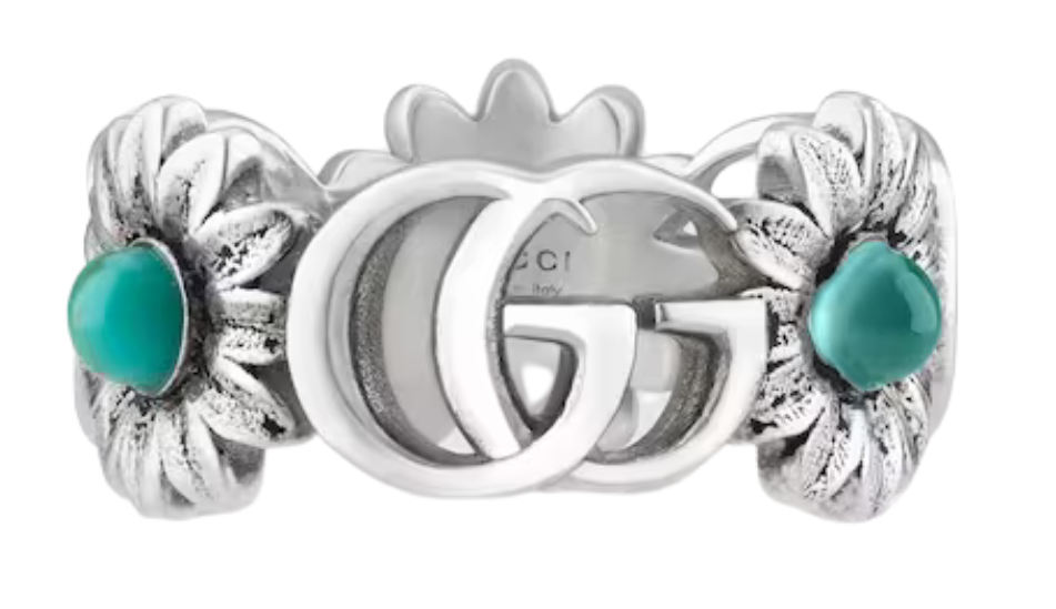 GG Marmont mother of pearl ring