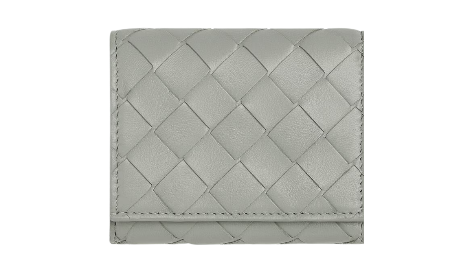 Intrecciato Tri-Fold Zip Wallet