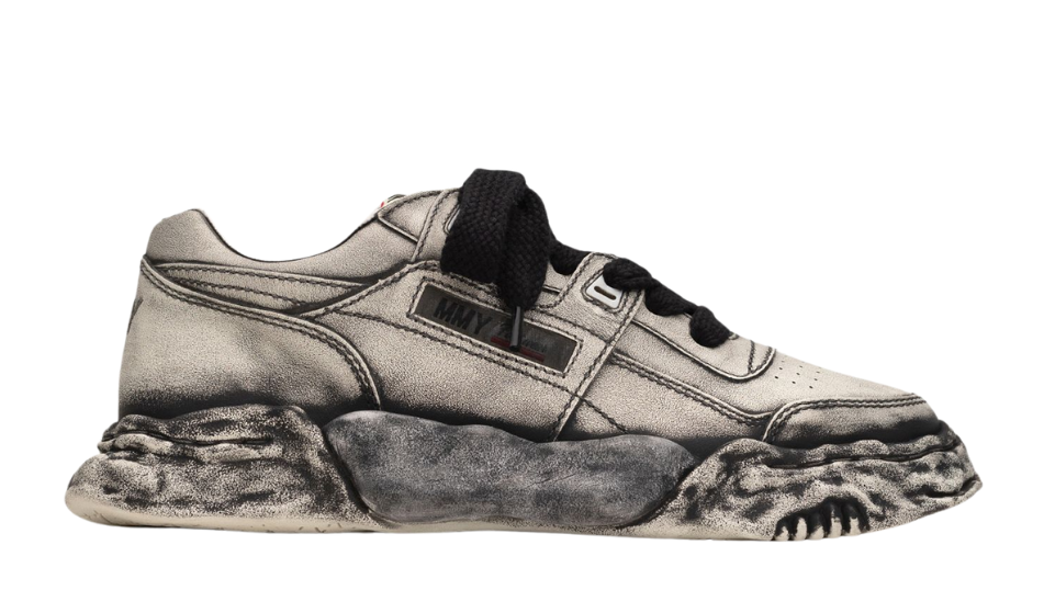 "PARKER" OG Sole Faded Effect Leather Low-top Sneaker