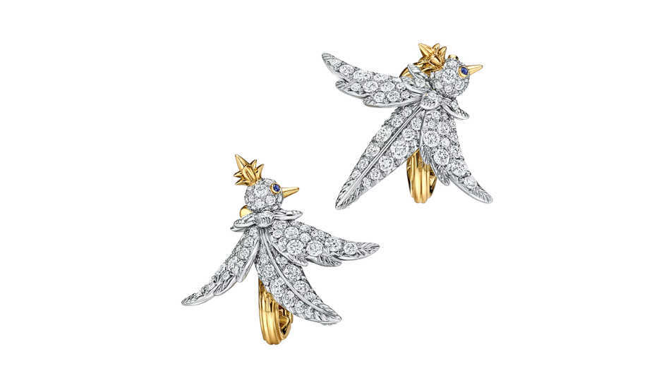 Bird on a Rock by Tiffany Bird Earrings