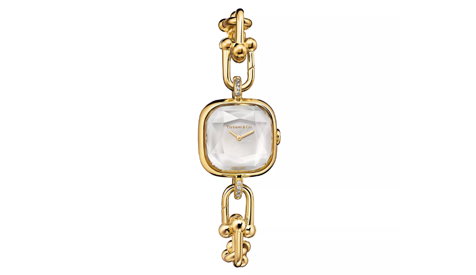 Tiffany HardWear Watch  with Diamonds and White Mother-of-pearl