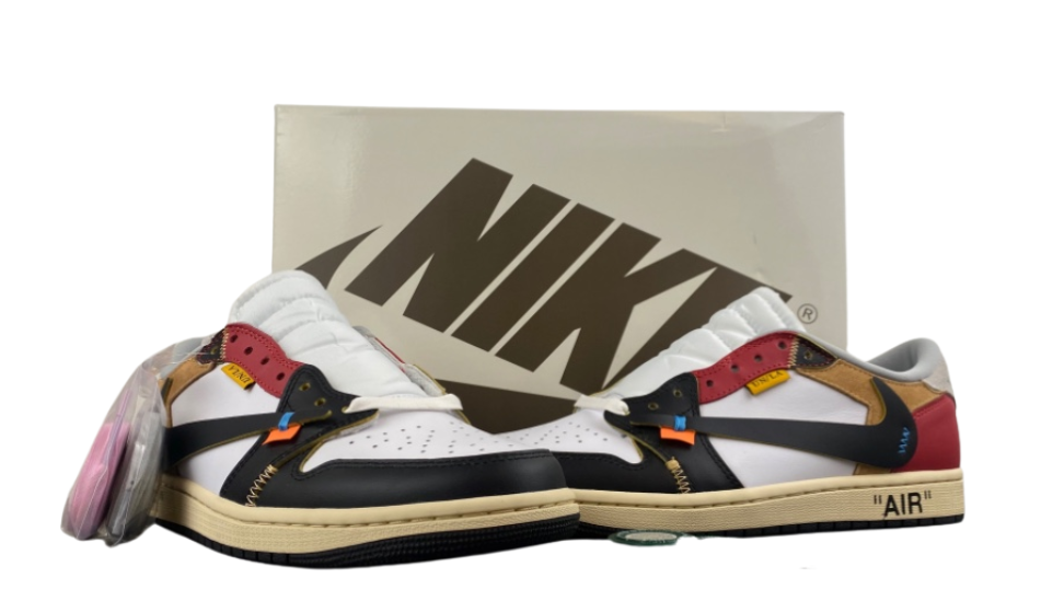 Travis Scott x OFF-WHITE x  Air Jordan 1 Black/White/Red