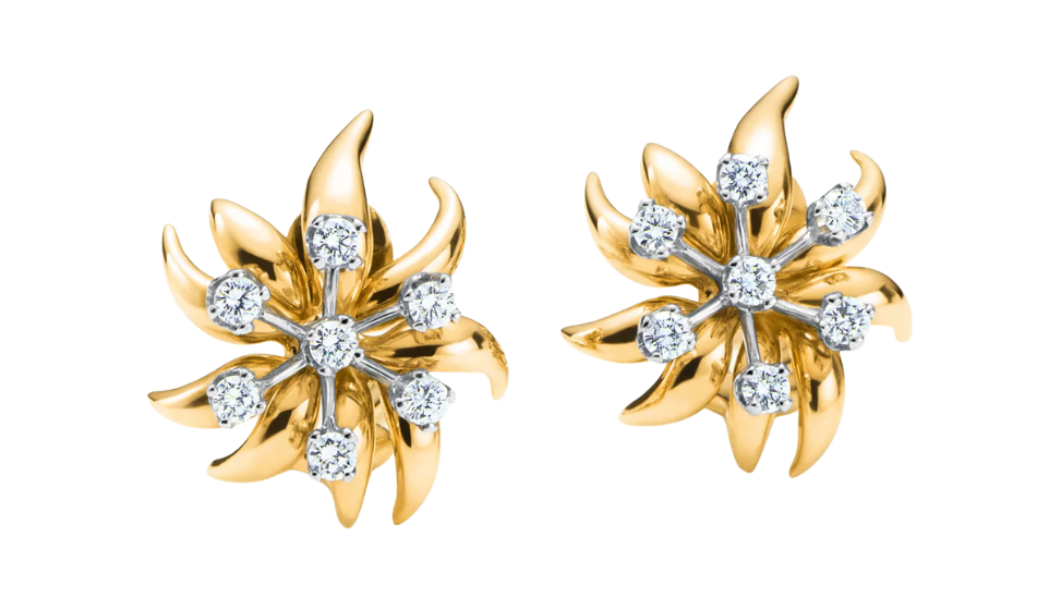 Tiffany Flame Ear Clips