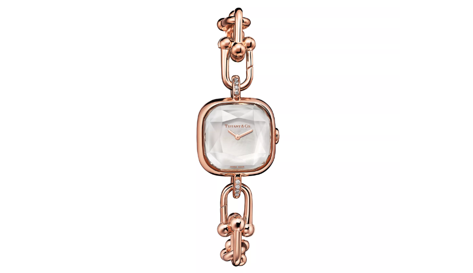 Tiffany HardWear Watch  with Diamonds and White Mother-of-pearl