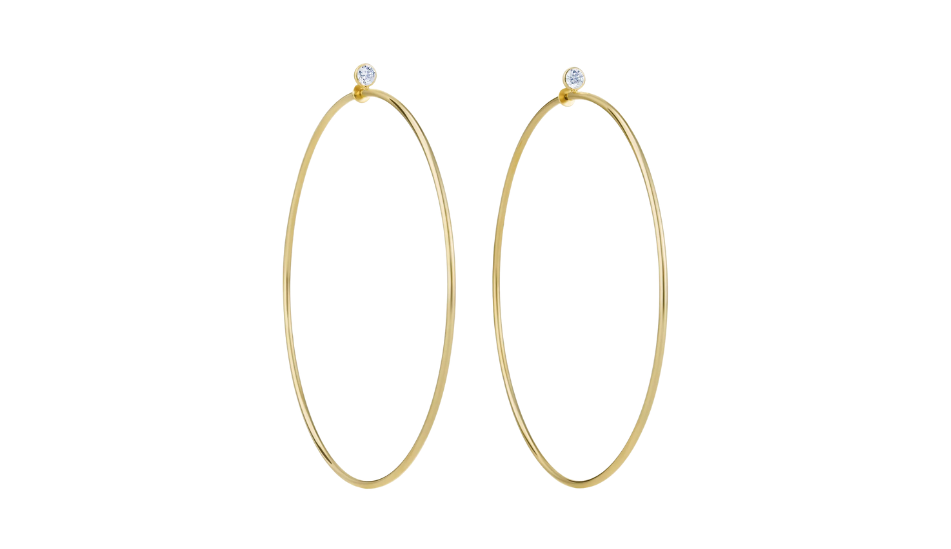 Diamond Hoop Earrings