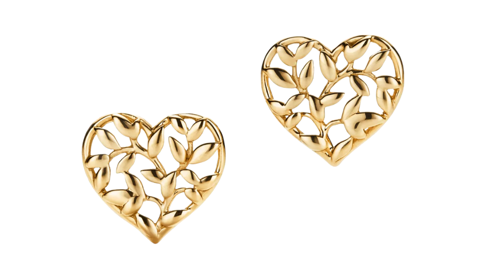 Olive Leaf Heart Earrings