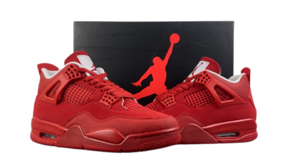 Air Jordan 4 with bright red 'Elephant print'