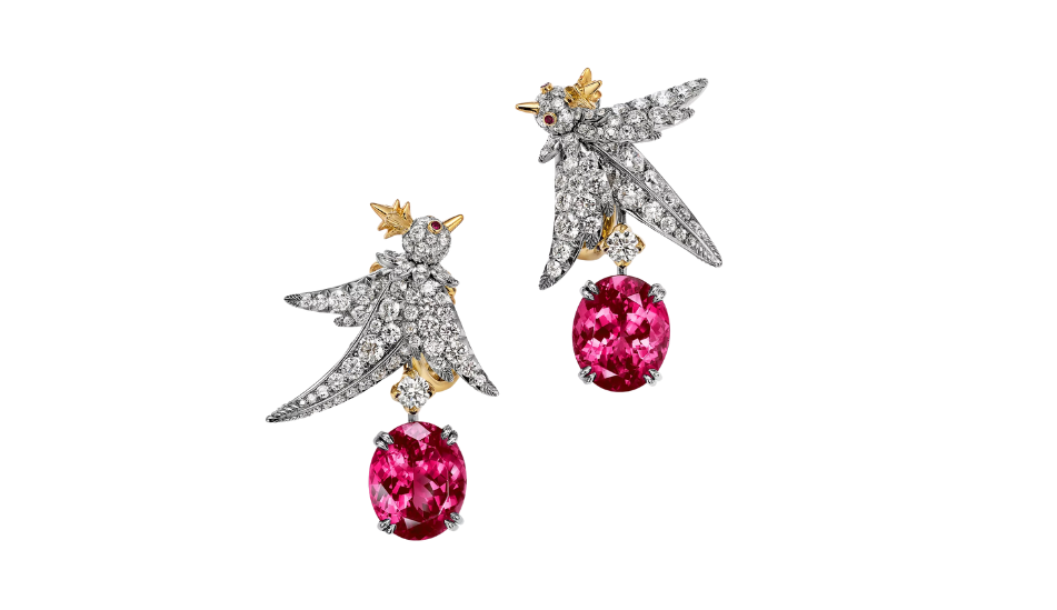 Bird on a Rock by Tiffany Drop Earrings