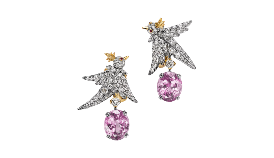 Bird on a Rock by Tiffany Drop Earrings